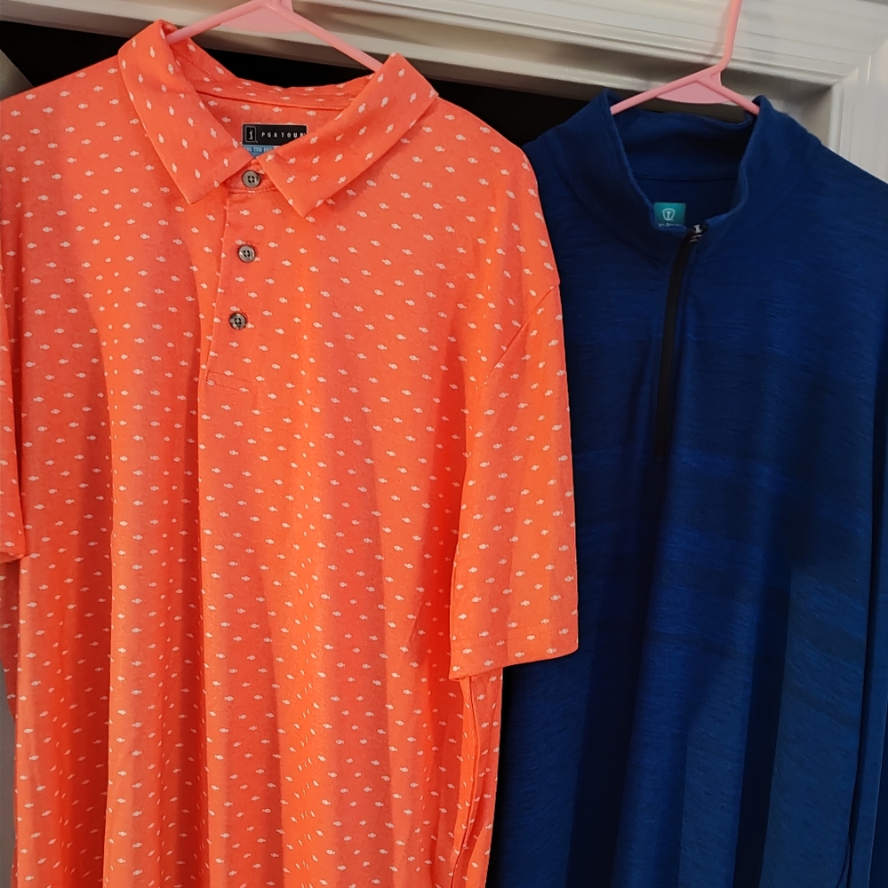 Orange and Blue Polo Shirts